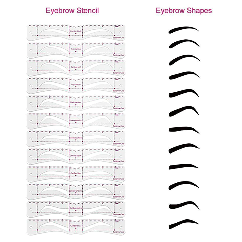 Eyebrows 12-Shape Brow Stencil Kit