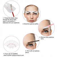 Eyebrows 12-Shape Brow Stencil Kit