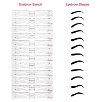 Eyebrows 12-Shape Brow Stencil Kit